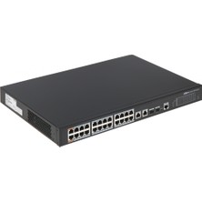 Kaia Life Dahua PFS4226-24ET-360-V3, 24 Port, Megabit, Poe 360W, 2 Port Gigabit Uplink, 2 Port Gigabit Combo Sfp, Yönetilebilir, Rack Mount Switch