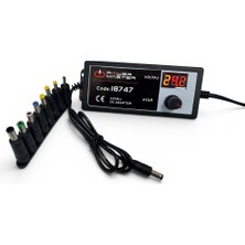 Antenci Powermaster Dc 12-24V 5AMPER Dijital Ayarlı Adaptör 8 Uçlu