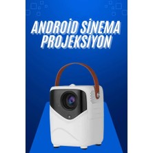 Masa Dostu Hd Ayaklı Portatif Projeksiyon Cihazı Android Işlemcili Sinema Projektörü Tdms-07