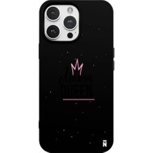 Casen iPhone 14 Pro Max Siyah Lansman Renkli Silikon Drama Queen Tasarımlı Premium Kılıf