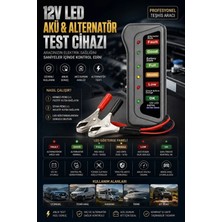 Derwell Yeni Ürün 12V LED Akü Test Cihazı Alternatör Test Cihazı Dijital Akü Voltaj Ölçer Araç Akü Şarj Kontrol Test Cihazı
