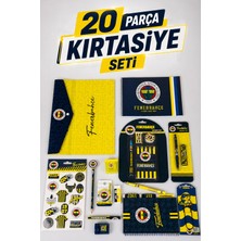 x Dekomus Lisanslı Fenerbahçe 20 Parça Kırtasiye Seti Sticker,bloknot