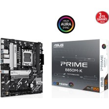 Kaia Life Asus Prıme B850M-K, 2xddr5, 2x M.2, Dp, Hdmı, Am5 Soket Anakart