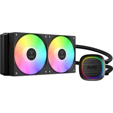 Kaia Life Gamdıas Aura GL240 V2, 240MM, Rgb, 2 Fanlı, Cpu Sıvı Soğutma