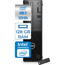 Dell Tower Precision Sff 3460 Intel® Cores™ I7-13700 Vpro 128GB Ddr5 256GB SSD Intel® UHD Graphics 770 Freedos Small Form Factor Masaüstü Bilgisayar 210BCTUF36+ZETTAUSBBELLEK