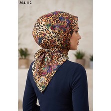 Sharell Leopar Desenli Soft Pamuk Eşarp 304-112
