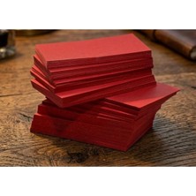Esila Kağıtçılık Kırmızı Boş Kelime Kartları Etiket 5X8CM 5 Adet Boş Kart Boş Kartvizit