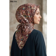 Sharell Leopar Desenli Soft Pamuk Eşarp 304-116