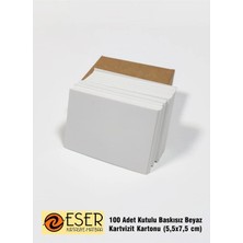 Esila Kağıtçılık Beyaz Kartvizit Boş 5,5 x 7,5 cm 100 Adet (0,12 Kg)