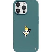 Casen iPhone 11 Pro Max Haki Lansman Renkli Silikon Cat Lover Kedi Tasarımlı Kılıf