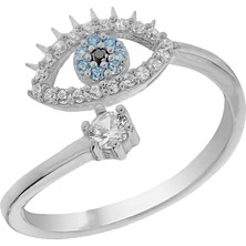 Mavi  Göz Yüzük 719319 Silver