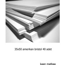 Esila Kağıtçılık 40 Adet 35X50 400 gr Amerikan Bristol Kağıt Karton (2,8 Kg)