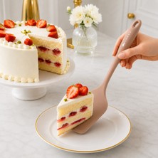 Ivory 29 cm Sert Plastik Spatula Isıya Dayanıklı Yapışmaz Yüzey Uyumlu Esnek Hamur Pasta Kek Krep Servis Spatulası Sariva Home