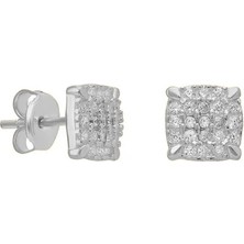 Eva Pırlanta Kare Zirkon Küpe 717111 Silver