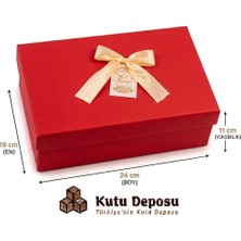 Kutu Deposu 19X24X11 cm Hediye Kutusu-Kırmızı
