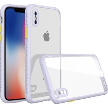 Magicool Iphone Xs Max Kılıf Miami Şeffaf Silikon - Lila