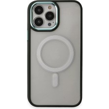Bezos iPhone 15 Pro Kılıf Room Magneticsafe Silikon - Köknar Yeşili
