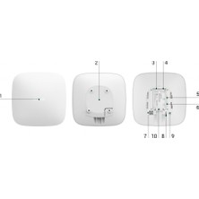 Kaia Life Ajax Hub2, Kablosuz, Görsel Doğrulamalı, Alarm Paneli, Siyah