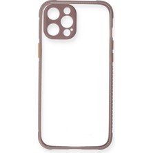 Bezos iPhone 12 Kılıf Miami Şeffaf Silikon - Açık Mor