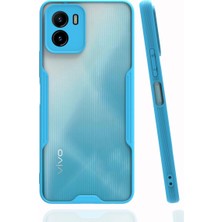 Magicool Vivo Y15S Kılıf Platin Silikon - Mavi