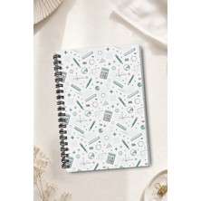 giftkonsept Mavi Matematik ve Geometri Desenli 50 Yaprak 100 Sayfa Sprialli Defter