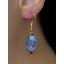 Esha Store Doğal Taş Ametist Doğal Taşlı Kadın Sallantılı Küpe EUKU2AMT