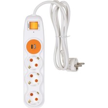 Bezos Nilson 3lü 1,5mt 1-Usb 1-Type Akım Korumalı Uzatma