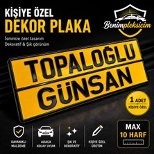 Benimpleksicim Kişiye Özel Dekor Plaka | Maksimum 10 Harf | 1 Adet
