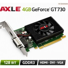 Axle 4gb Geforce GT730 Gddr3 128 Bit (AX-GT730/4GD3P8CDIL) HDMI DVI VGA