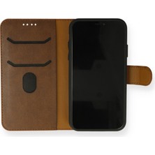 Bezos iPhone 13 Mini Kılıf Trend S Plus Kapaklı Kılıf - Taba