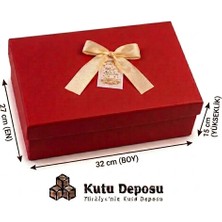 Kutu Deposu 27X32X15 cm Hediye Kutusu-Kırmızı