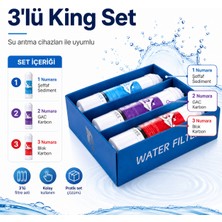 Bezos 3’lü King Su Arıtma Filtre Seti Sediment Gac ve Blok Karbon 408694613
