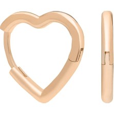Eva Pırlanta Kalp Küpe 717067 Rose