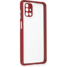 Magicool Samsung Galaxy M51 Kılıf Miami Şeffaf Silikon - Fuşya
