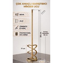 Abnturk Dayanıklı Metal Harç ve Boya Karıştırıcı Vidalı Matkap Ucu - 12CM Çapında Matkap Uyumlu Harç Boya Çimento Alçı Karıştırıcı Mikser Ucu 58X17CM