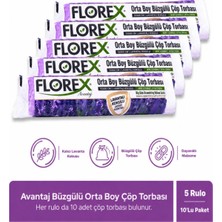 Dofix Büzgülü Çilek Kokulu Orta Boy Çöp Poşeti - 5 Rulo 55*60
