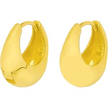 Eva Pırlanta Kalın Halka Küpe 717042 Gold