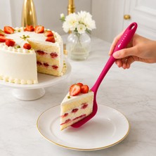 Ivory 29 cm Sert Plastik Spatula Isıya Dayanıklı Yapışmaz Yüzey Uyumlu Esnek Hamur Pasta Kek Krep Servis Spatulası Sariva Home