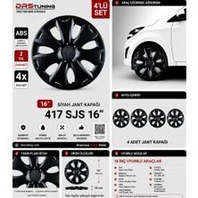 Drs Tuning Citroen Uyumlu 16 Inc Kırılmaz Parlak Siyah Jant Kapağı 1 Takım 4 Adet NO:417