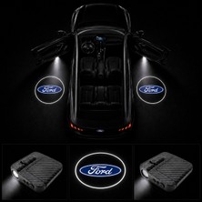 OtoÇizgi Ford Kapı Altı Logo Projektör LED Işığı 2\'li Set Pilli Kablosuz Kapı Karşılama Lambası