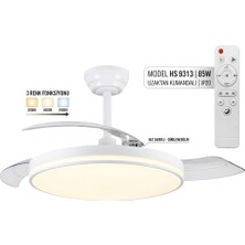 Helios Opto Hs 9313 85 W 3 Pervaneli Tavan Vantilatörü Gizli Pervane ile Yüksek Performans Sağlar