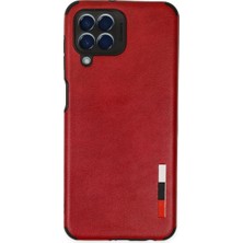 Magicool Samsung Galaxy M33 Kılıf Loop Deri Silikon - Kırmızı