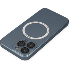 Bezos iPhone 13 Pro Kılıf Jack Magneticsafe Lens Silikon - Sierra Blue