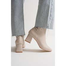 ForYou4 Siyah Streç Kadın Bot Topuklu 7 cm