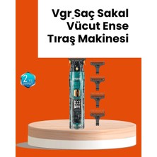 Renas Store Vgr V-695 Şarjlı Saç Sakal Tıraş Makinesi 2600MAH Batarya ve Kılavuz Taraklı