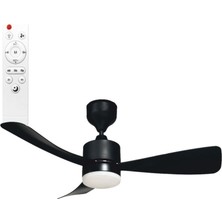 Helios Opto HS-9304 70 W 3 Pervaneli Kumandalı Tavan Vantilatörü Siyah