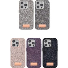 Bezos iPhone 14 Bright Simli Kapak - Siyah