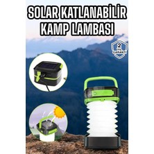 Mossem Güneş Enerjili LED Lamba Kamp Lambası Katlanabilir Lamba USB Şarjlı