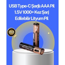 Mossem Hızlı Şarj Teknolojili USB Şarjlı Aaa Pil – 40 Dakikada Tam Şarj