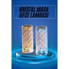 Grandor Yeni Nesil Modern Kristal Masa ve Gece Lambası Dokunmatik Renk Değiştirebilen